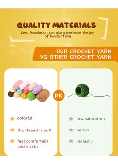 Arabest Crochet Kit for Beginners, Crochet Kits for Adults,DIY Cartoon Dolls, Material Package Sets, Hand Crochet, Multicolor Tulips  - Image 5