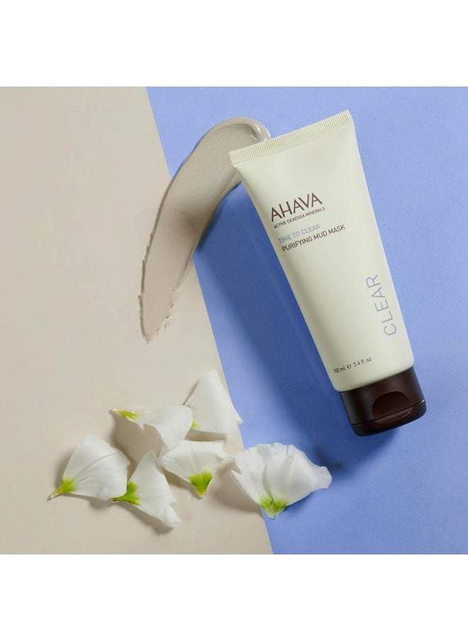 AHAVA AHAVA Purifying Mud Mask - Indulging Mud Mask Cleaning & Purifying the Skin, Soothes, Softens & Clarifies, Enriched with Exclusive Osmoter, Dead Sea Mud, Aloe Vera, Vitamin B5 & Jojoba Oil, 3.4 Fl.Oz  - Image 4
