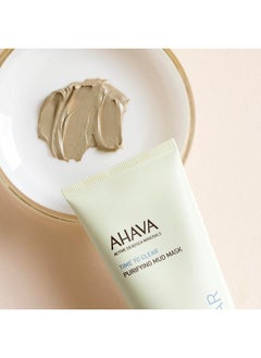 AHAVA AHAVA Purifying Mud Mask - Indulging Mud Mask Cleaning & Purifying the Skin, Soothes, Softens & Clarifies, Enriched with Exclusive Osmoter, Dead Sea Mud, Aloe Vera, Vitamin B5 & Jojoba Oil, 3.4 Fl.Oz  - Image 5
