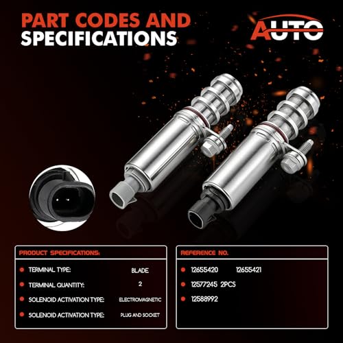 AUTO OCCASION VVT Intake & Exhaust Camshaft Position Actuator with Crank/Camshaft Sensor Wiring Harness Kit Compatible with Buick GMC Pontiac Chevrolet Saab Saturn 12655420 12655421 12577245 12588992 - Image 4
