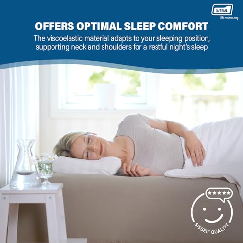 SISSEL Soft Deluxe Neck Pillow | Washable Satin Cover at 104�F | Viscoelastic Foam | Extra Wide & Height Adjustable | Optimal Sleeping Comfort | Made in Sweden | 24.8 x 13 inches | 5-Year Warranty - Image 5