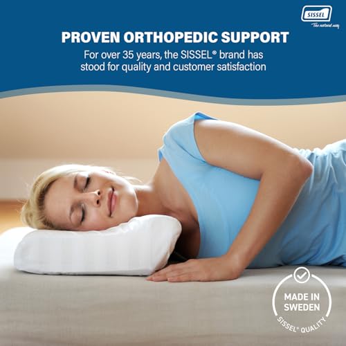 SISSEL Soft Deluxe Neck Pillow | Washable Satin Cover at 104�F | Viscoelastic Foam | Extra Wide & Height Adjustable | Optimal Sleeping Comfort | Made in Sweden | 24.8 x 13 inches | 5-Year Warranty - Image 2