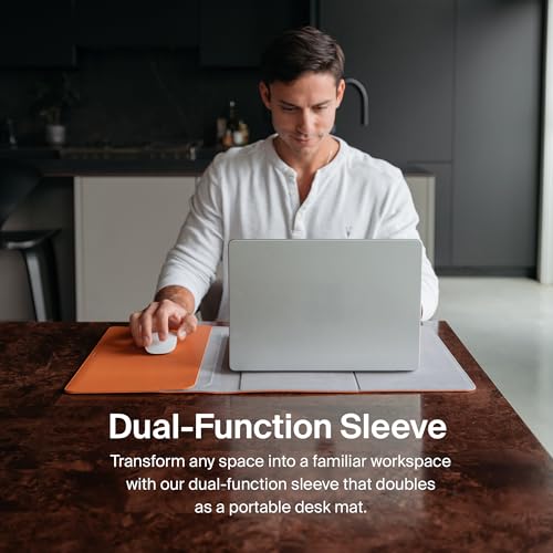 Orbitkey Hybrid Laptop Sleeve | Portable Desk Mat and Laptop Sleeve (Black, 14") - Image 2