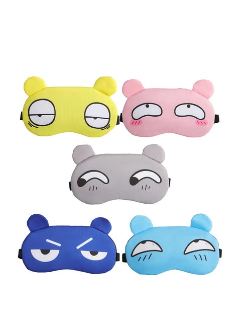 5PCS Cute Eye Mask for Sleeping, Sleep Mask for Side Sleeper, Soft Lightweight Night Sleep Eye Masks for Women, Men for Travel, Sleep
