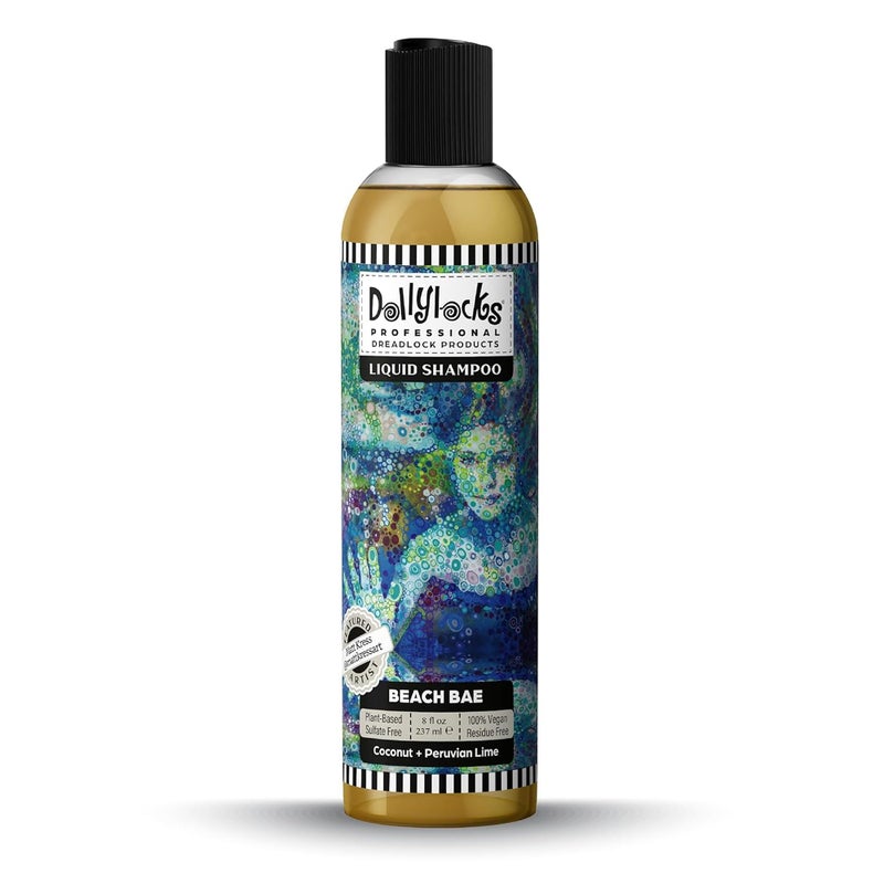 Dollylocks Liquid Shampoo  PlantBased ResidueFree Loc Shampoo pH Balanced  Vegan Beach Bae Scent 8oz