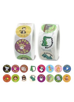 2 Rolls of Animal Stickers Mini Animal Reward Stickers for Kids Teachers 1 Inch School Stickers on Sheets Toilet Training Stickers Motivational Stickers
