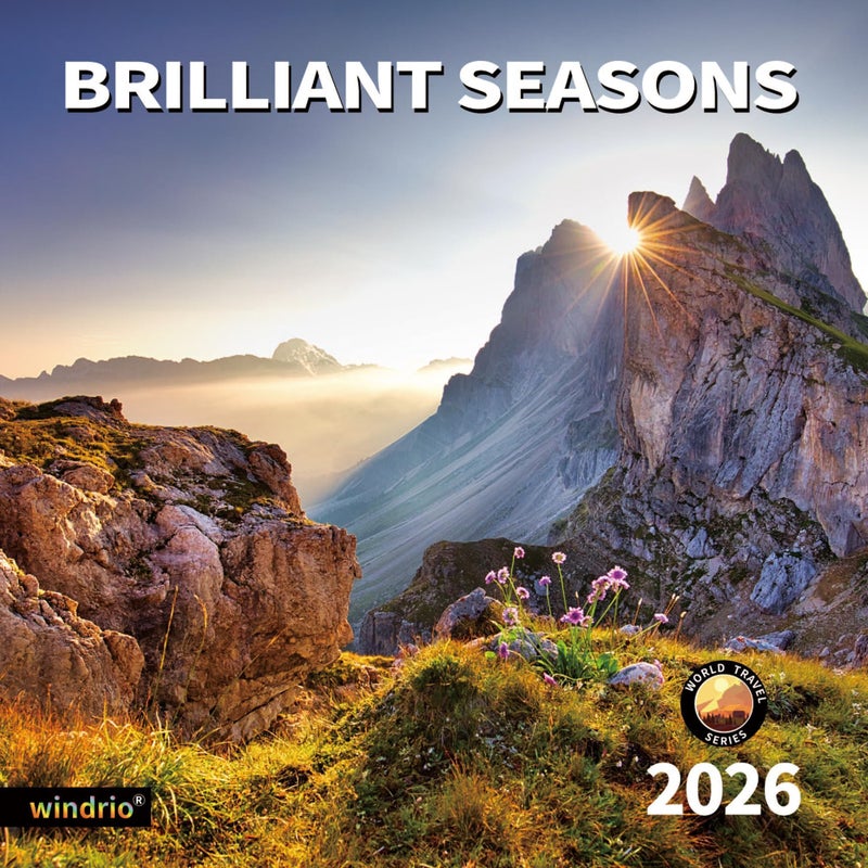windrio 2026 Wall Calendar,Calendar 2026, January 2026 - December 2026, Wall Calendar Brilliant Seasons, 12" x 24" Opened,Full Page Months Thick & Sturdy Paper for Gift Perfect Calendar Organizing & Planning - Image 1