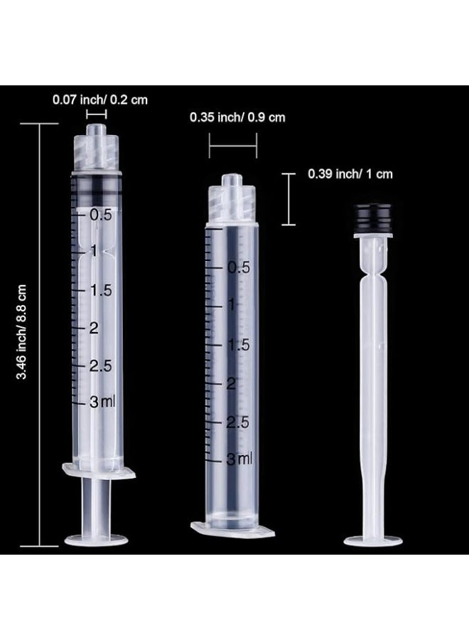 Protect Syringes 3ml Luer Lock Without Needles | Individually Sterile Sealed | Disposable Plastic Syringes for Laboratory, Veterinary, Industrial & Liquid Dispensing Use - Image 4