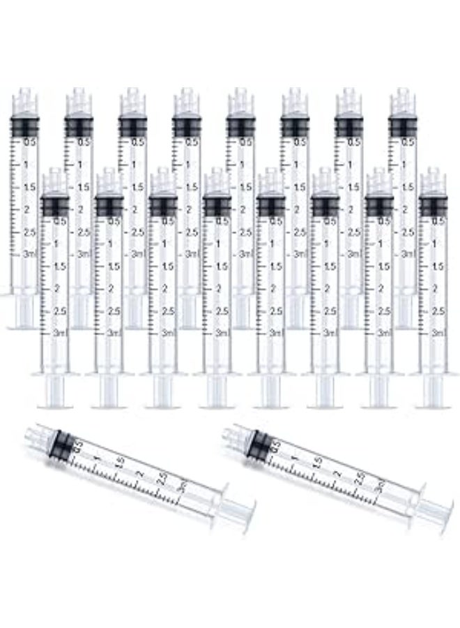 Protect Syringes 3ml Luer Lock Without Needles | Individually Sterile Sealed | Disposable Plastic Syringes for Laboratory, Veterinary, Industrial & Liquid Dispensing Use - Image 2