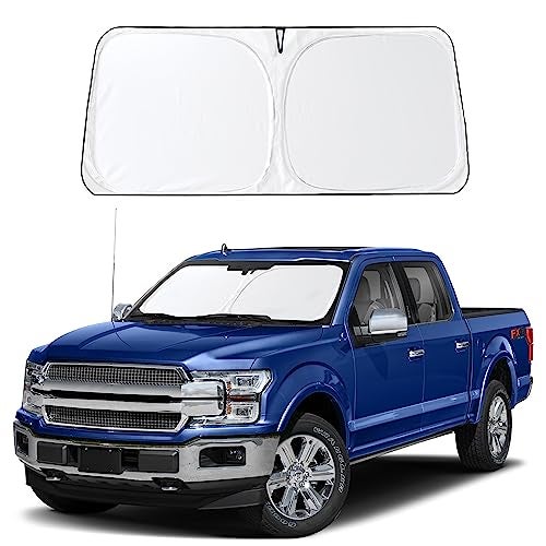 EcoNour غطاء زجاج أمامي للسيارة EcoNour لفورد F-150 2022-2024 2025 مع حقيبة تخزين - واقي زجاج أمامي ضد الأشعة فوق البنفسجية وحرارة الشمس - ملحقات داخلية تناسب فورد F-150 - Image 1