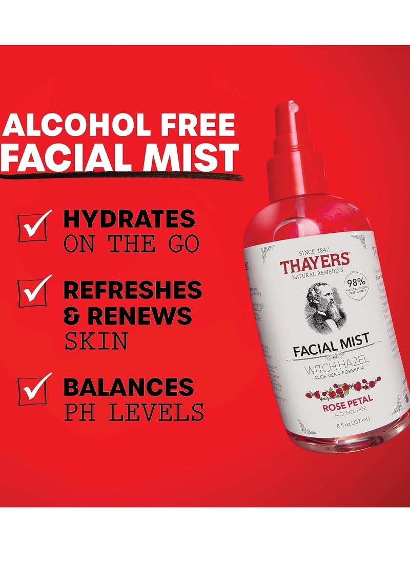 THAYERS Thayers Alcohol-Free Witch Hazel Facial Mist Toner with Aloe Vera, Rose Petal, Soothing and Hydrating, For All Skin Types, 8 oz  - Image 3