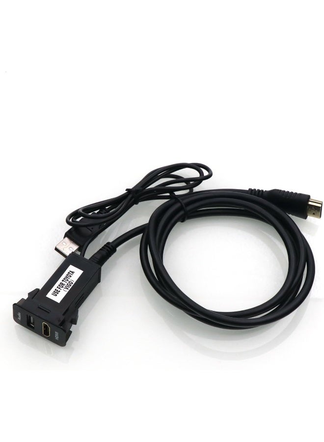 Timloon HDMI Socket Mount Cable +USB Audio Input Use for Toyota FTHD - Image 3