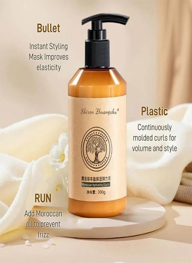 Nichalous [Original and Genuine] Long-lasting Styling Moroccan Volume Moisturizing Elasticity, 300g Hydrating Styling Cream Moisture Styling Elastin Conditioner for Curly Hair (1 Bottle) - Image 2