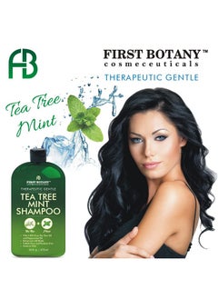 First Botany First Botany, Tea Tree Oil Shampoo 16 fl oz - Anti Dandruff Shampoo Natural Oil cleanser For Dry Itchy & Flaky Scalp - Sulfate Free Paraben Free Cleanser - Prevents Head Lice & Thinning  - Image 3