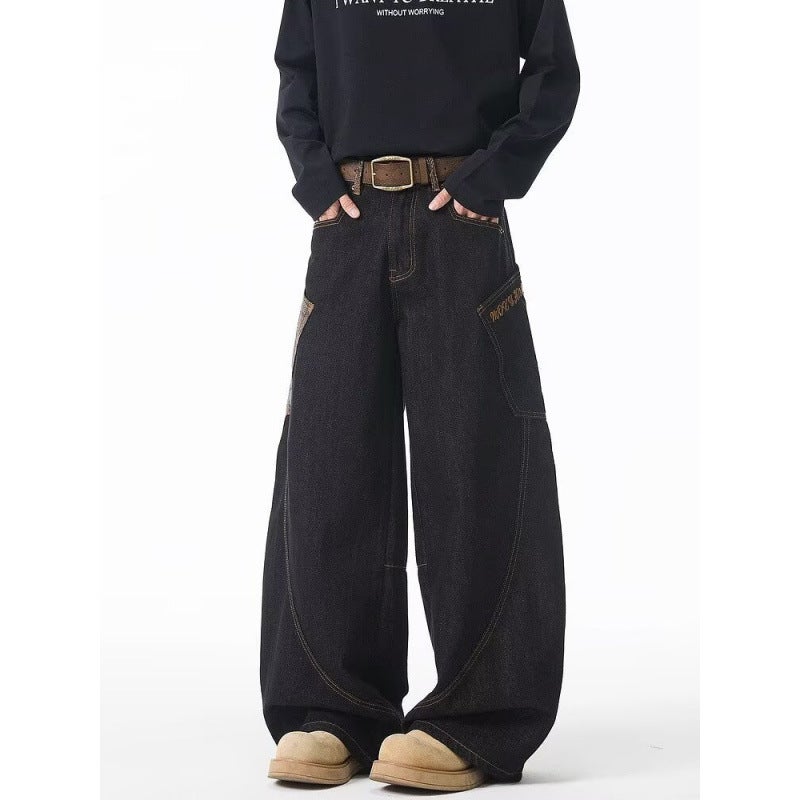 Unisex Classic Denim Jeans Loose Fit Daily Outdoor Wear - Image 2