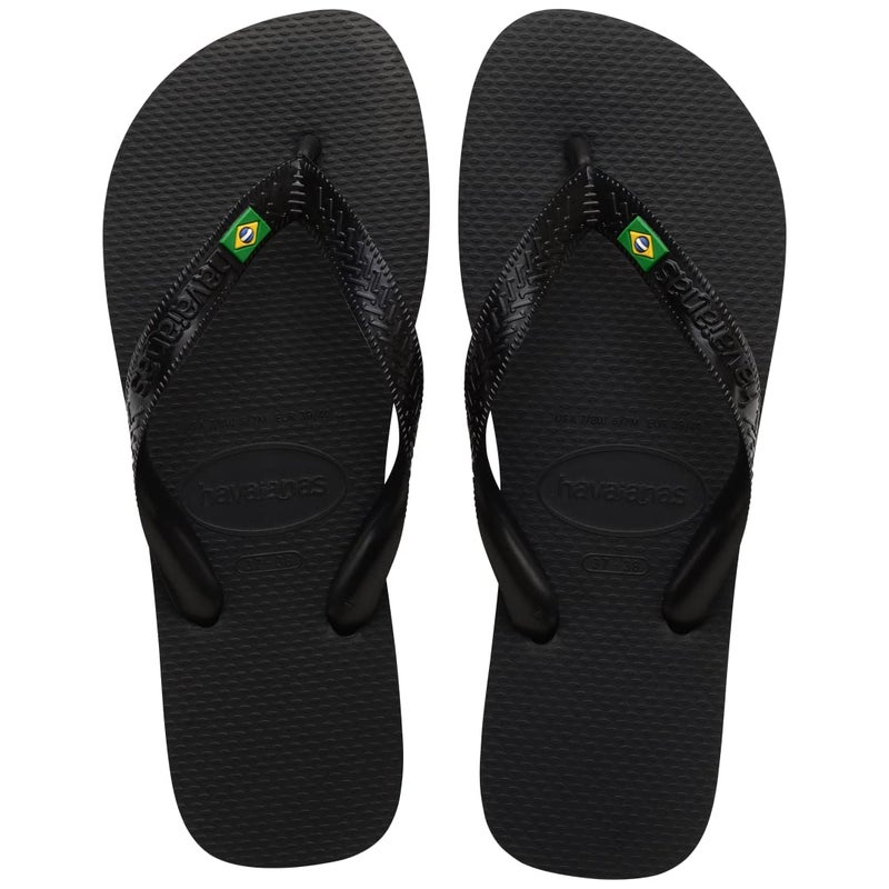 Havaianas صنادل هافاينا البرازيلية، سوداء، 6 أمريكي نساء/5 أمريكي رجال - Image 2