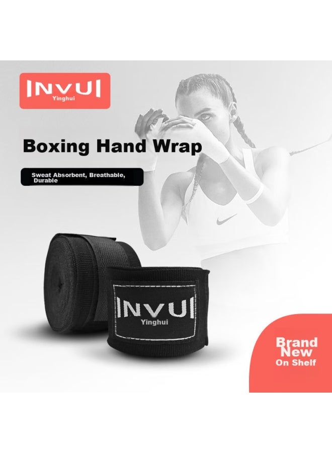 Invui Boxing Hand Wraps, 5 Meters, For Adults And Children, Elastic Sweat-absorbing, Muay Thai Fighting Hand Guards, Boxing Bandages, Hand Wrapping Straps - Image 1