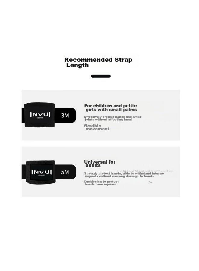 Invui Boxing Hand Wraps, 5 Meters, For Adults And Children, Elastic Sweat-absorbing, Muay Thai Fighting Hand Guards, Boxing Bandages, Hand Wrapping Straps - Image 2