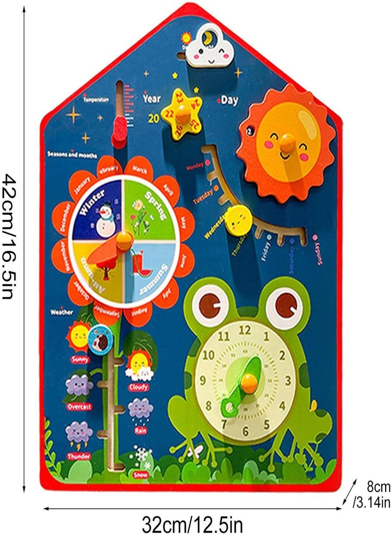 GGOOT Learning Calendar,Toddler Daily Calendar Wooden Block Design | Cute Montessori Toys for Toddlers, Learning Materials for Boys, Girls, Kids  - Image 4
