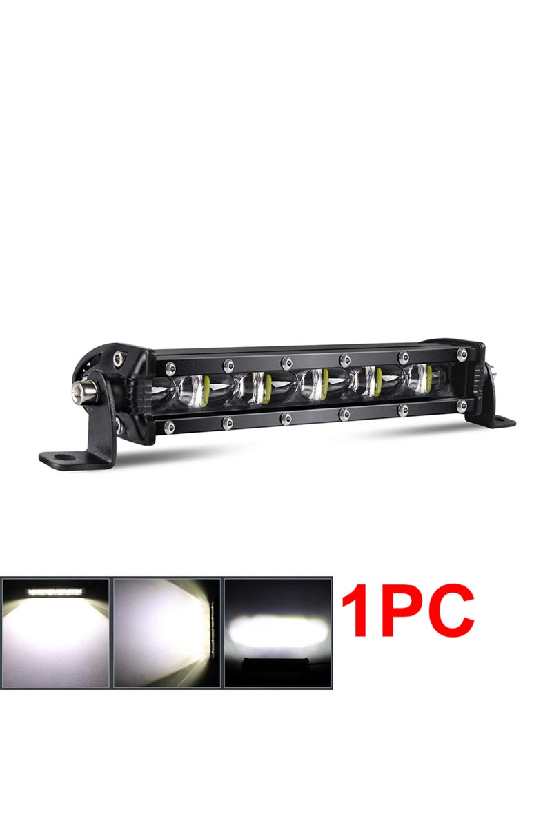 1pc 8 Inch White 8d 8" 12v 24v Spotlight Led Light Bar Offroad Slim Barra Led Work Light Bar For Tru