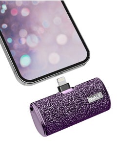 iWalk iWALK Small Portable Power Bank 4500mAh Power Bank, Lightining-Type Diamond-Purple  - Image 4
