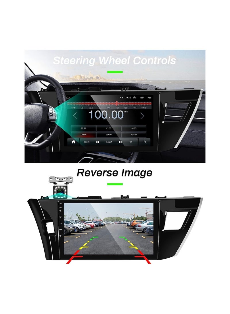 SHEZA STAR Android Car Stereo for Toyota Corolla 2014 2015 2016 6GB RAM 128GB ROM Support SIM Card, Apple Carplay, MirrorLink WiFi BT, 10 Inch IPS Touch Screen with Backup Camera Included - Image 2