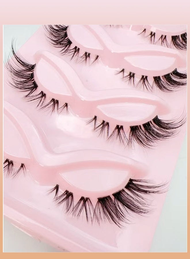 رموش صناعية طبيعية طويلة الأمد قابلة لإعادة الاستخدام، مناسبة للحفلات النسائية، رموش صناعية ثلاثية الأبعاد (5 أزواج) - Image 2