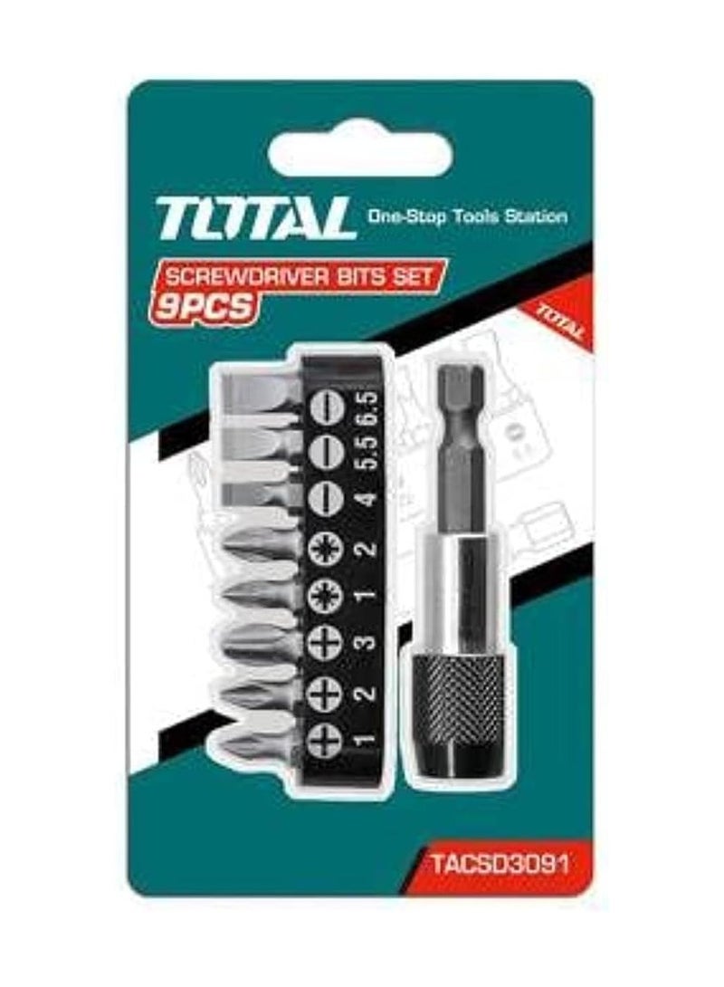TOTAL Screwdriver bits set 9 PCS (TACSD3091)