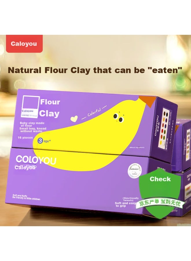Coloyou 12+4 Bags Of Flour-based Modeling Clay, Portable, Non-toxic, Children's Playdough, Student Craft Clay, Not Ultra-light Clay - Image 1