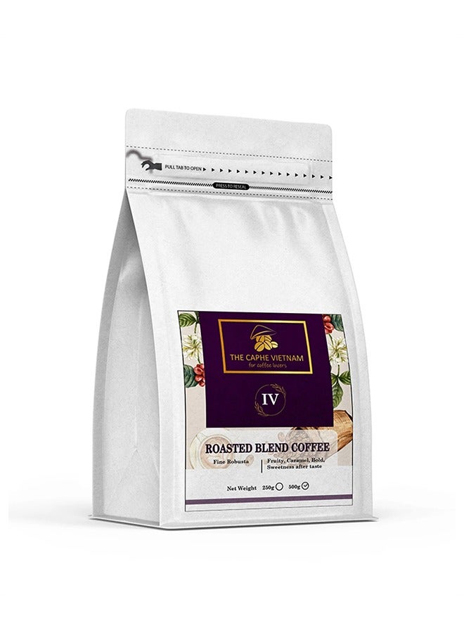 The Caphe Vietnam Fine Robusta Blended Whole Beans Coffee - 1 KG | Preliminary Process | Blended Robusta | Vietnamese Whole Coffee Bean - Image 1