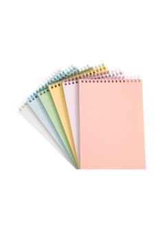 KASTWAVE Spiral Notebooks, 12 Pcs Top Bound Spiral Notebook, A5 Steno Pads with Colorful PP Cover Ruled Lined Paper 80 Sheets (160 Pages) Journal Notepad forStudy and Notes, 6 Colors  - Image 1