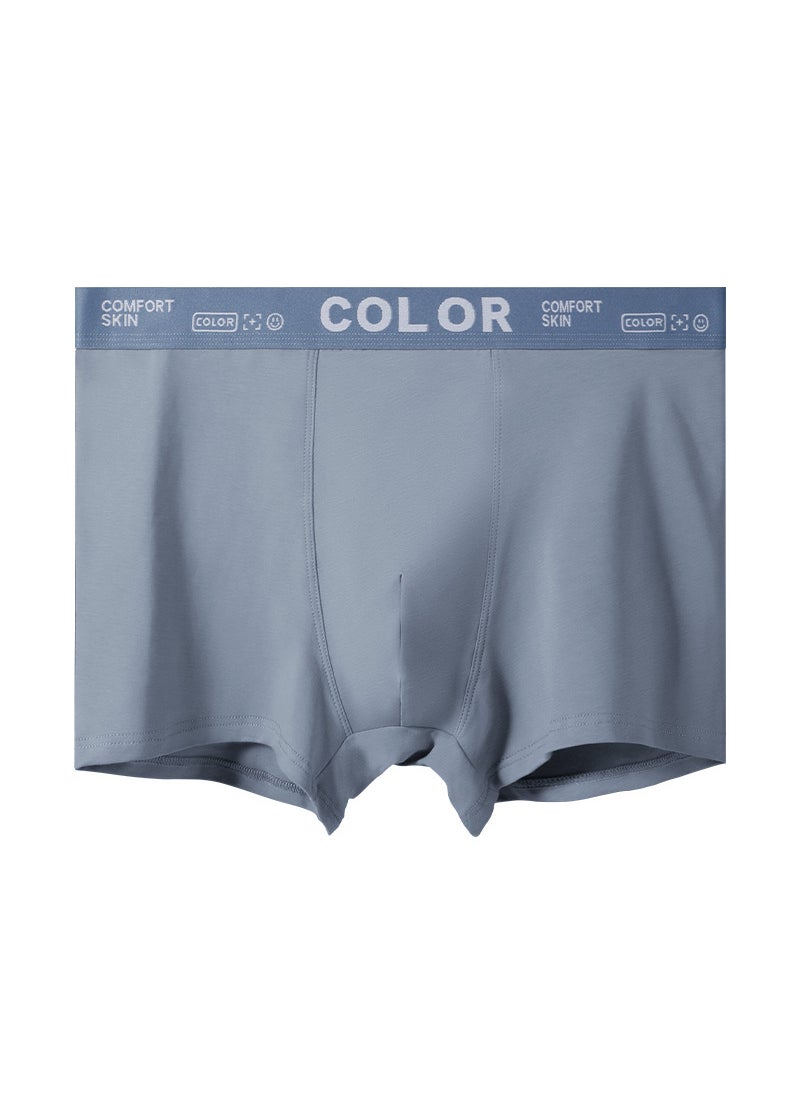 Generic - Mens Pure Cotton Breathable Mid-waist Simple Comfortable Boxer Shorts 50-pack Gray purple blue - Image 1