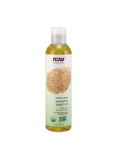 now Solutions, Organic Sesame Seed Oil, 100% Pure Moisturizing Oil for Skin and Hair, with Vitamins, Minerals and Phytonutrients, 8-Ounce  - Image 1