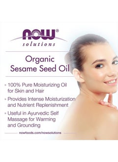 now Solutions, Organic Sesame Seed Oil, 100% Pure Moisturizing Oil for Skin and Hair, with Vitamins, Minerals and Phytonutrients, 8-Ounce  - Image 3