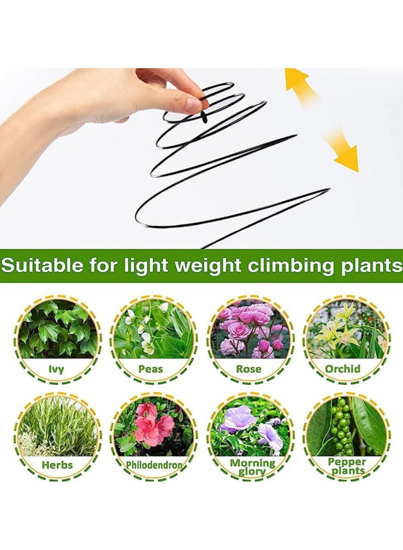 CMGTYYD Pea Trellis Green Bean Trellis for Garden,Trellis Climbing Plant Stand Garden Folded Sugar Tower Support Trellis with Strut,Outdoor Metal Rustproof Growing Cage for Vine Vegetable Flower-1 Set - Image 5