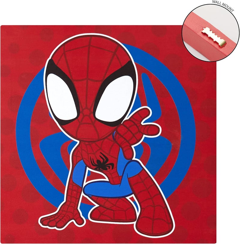 Idea Nuova Spidey and His Amazing Friends 4 Pack Square Canvas Wall Art Set, 11"x11" each for Bedroom - Image 3