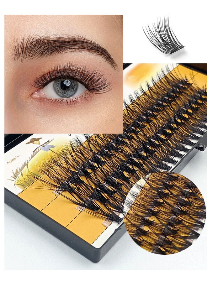 الرموش الفردية تعيين 60 رموش الكتلة الفردية 15mm DIY امتداد الرموش التمديد الطبيعي المظهر القابل لإعادة الاستخدام الغراء المستعبدين الأسود - Image 1