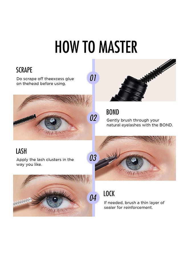 الرموش الفردية تعيين 60 رموش الكتلة الفردية 15mm DIY امتداد الرموش التمديد الطبيعي المظهر القابل لإعادة الاستخدام الغراء المستعبدين الأسود - Image 4