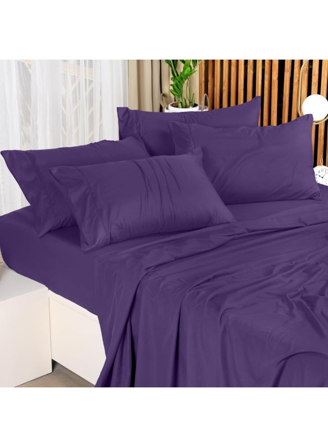 Utopia Bedding Queen Sheet Set â€“ 4 Piece Bed Sheets for Queen Size Bed, Soft and Breathable Microfiber, Includes 1 Fitted Sheet, 1 Flat Sheet and 2 Pillowcases (Egg Plant) - Image 5