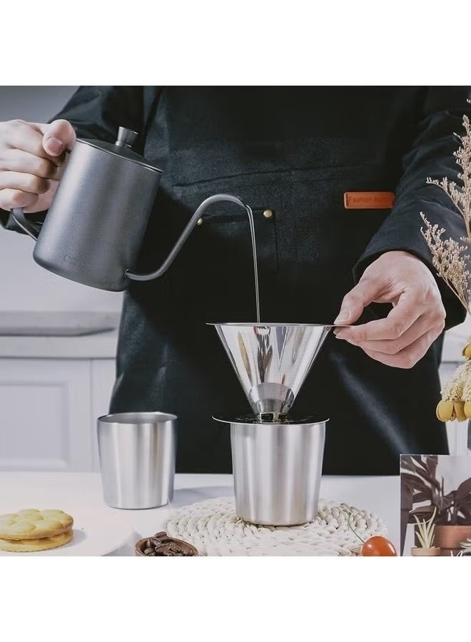 ELTRAZONE All-in-One Pour-Over Coffee Maker Set – Includes Kettle, Coffee Grinder, Scale, Server, Ceramic Cup & Filter Paper – Perfect for Travel, Camping, Home Brewing, and Outdoor Coffee Lovers - Image 5