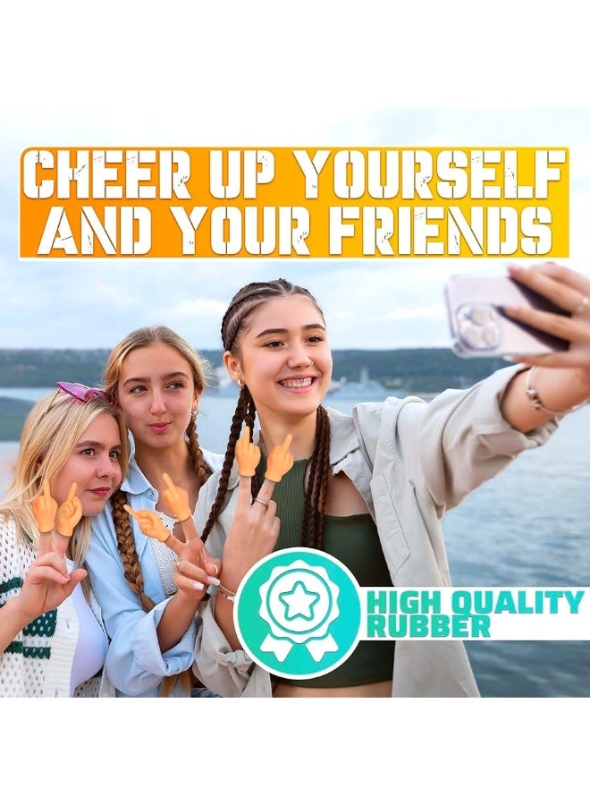 DIMROM 5Pcs Middle Finger Hands Tiny Hands for Fingers - Fake Hand Small Hands Fake Finger Hand Little Hands Mini Gifts Small Hands for Fingers - Hand Puppets for Adults - Image 5