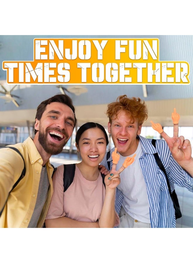 DIMROM 5Pcs Middle Finger Hands Tiny Hands for Fingers - Fake Hand Small Hands Fake Finger Hand Little Hands Mini Gifts Small Hands for Fingers - Hand Puppets for Adults - Image 4