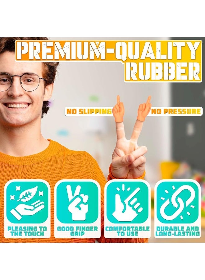 DIMROM 5Pcs Middle Finger Hands Tiny Hands for Fingers - Fake Hand Small Hands Fake Finger Hand Little Hands Mini Gifts Small Hands for Fingers - Hand Puppets for Adults - Image 3