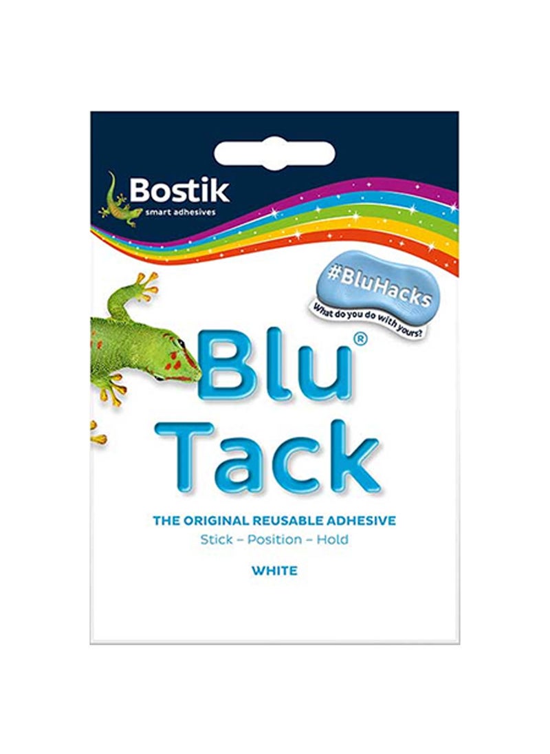 Bostik Bostik Blu Tack Handy White 45g: Multipurpose Adhesive Putty for Home, Office, and School Use,Multipurpose Reusable Adhesive, Clean, Safe & Easy to Use, Non Toxic, Handy size  - Image 1