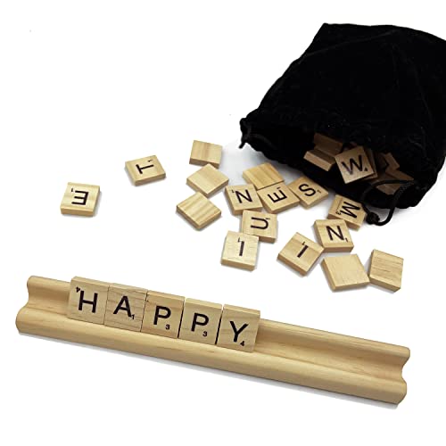 Yuanhe Scrabble Letter Tile Holders - Wooden Scrabble Rack Tray Set of 8, for Crafts and Game Stands - Image 5