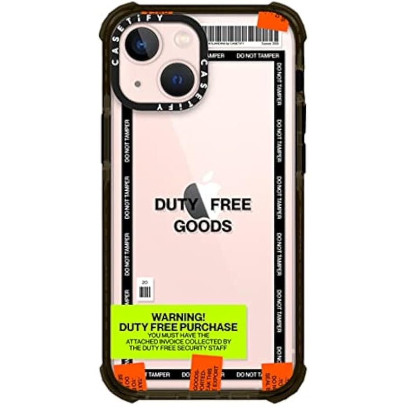 Casetify Ultra Impact Case for iPhone 13 Mini - Duty Free - Clear Black - Image 1