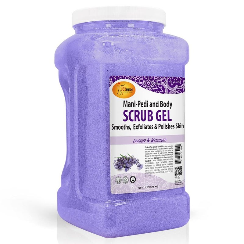 SPA REDI Exfoliating Body & Skincare Treatment â€“ Multi-Purpose Professional & At-Home Skin Refinement | Exfoliate. Hydrate. Transform for Holistic Transformation | Lavender & Wildflower 128 Oz - Image 1
