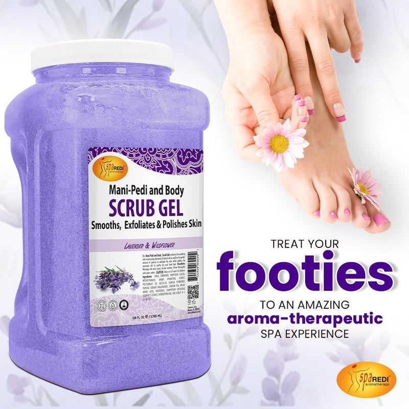 SPA REDI Exfoliating Body & Skincare Treatment â€“ Multi-Purpose Professional & At-Home Skin Refinement | Exfoliate. Hydrate. Transform for Holistic Transformation | Lavender & Wildflower 128 Oz - Image 4