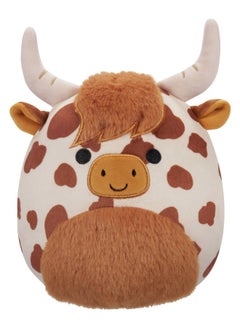 Squishmallows Squishmallows Alonzo the Brown and White Highland Longhorn Cow Plush Toy (19 cm)  - Image 1
