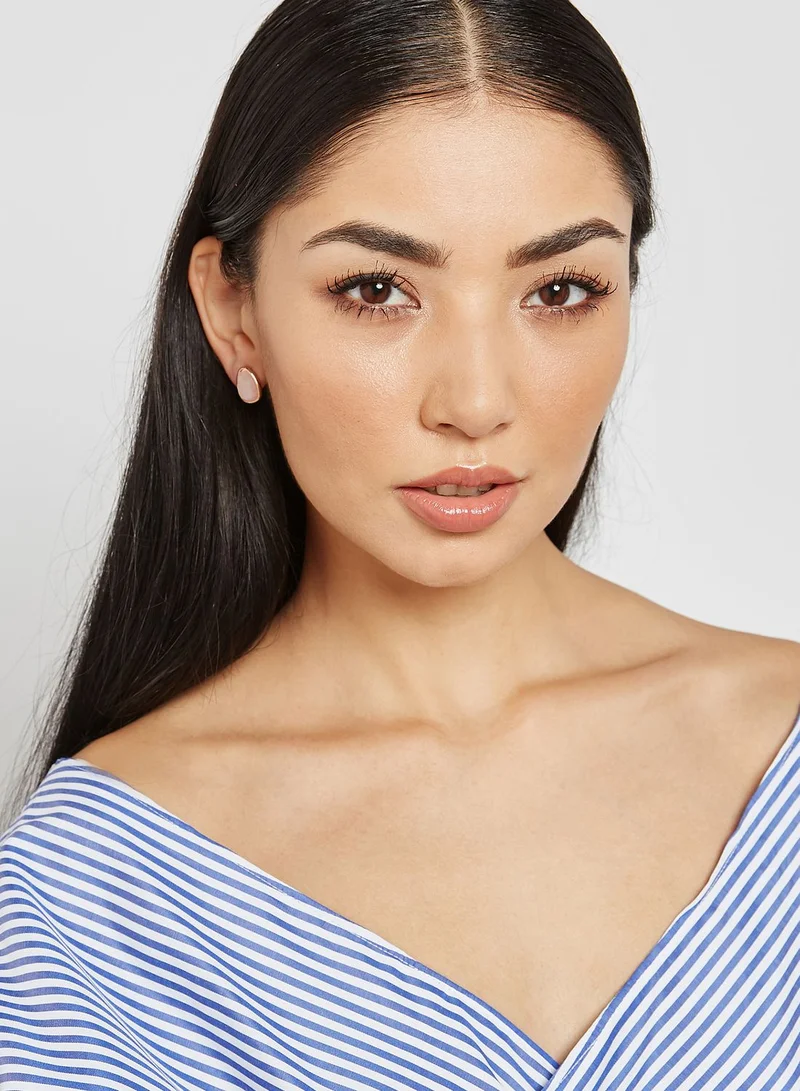 FOREVER 21 Faux Stone & Etched Leaf Earrings Multipack